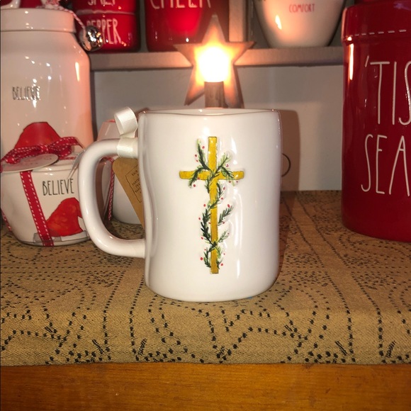 Rae Dunn JESUS LOVES ME Double Sided Mug (Cross) - Picture 3 of 8